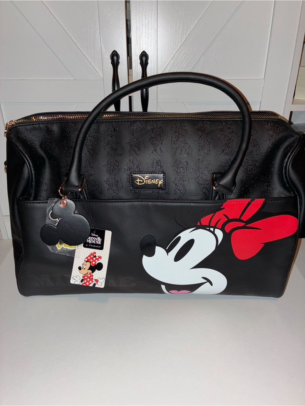 Primark Black Tote Bag with Red Bow Minnie Mouse Design
